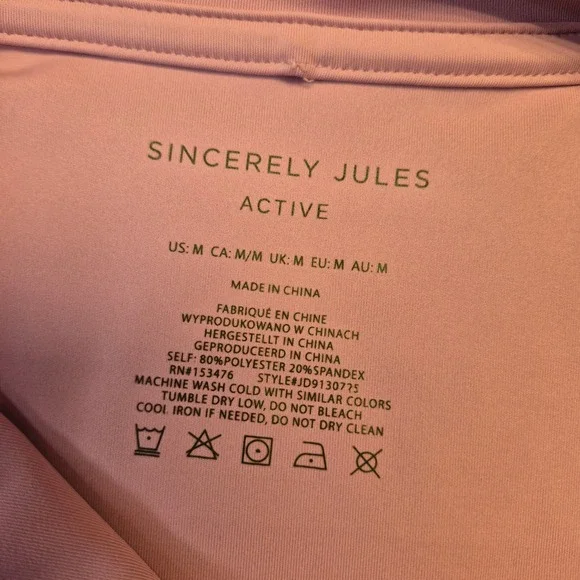 Sincerely Jules Active Pink Tennis Dress Med Sleeveless Quarter Zip Perforated - Picture 2 of 9